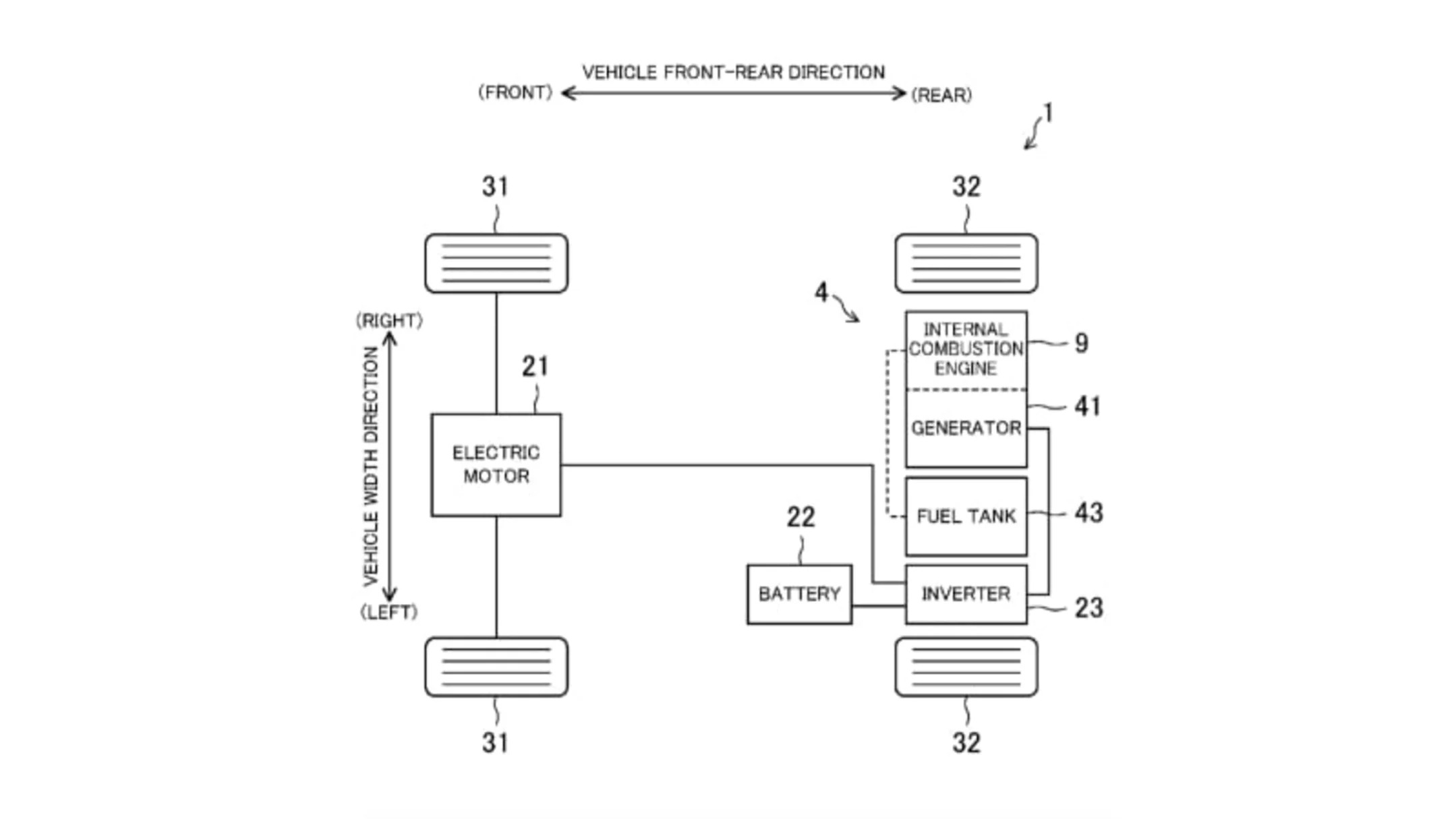 Mazda range-extended EV patent drawing